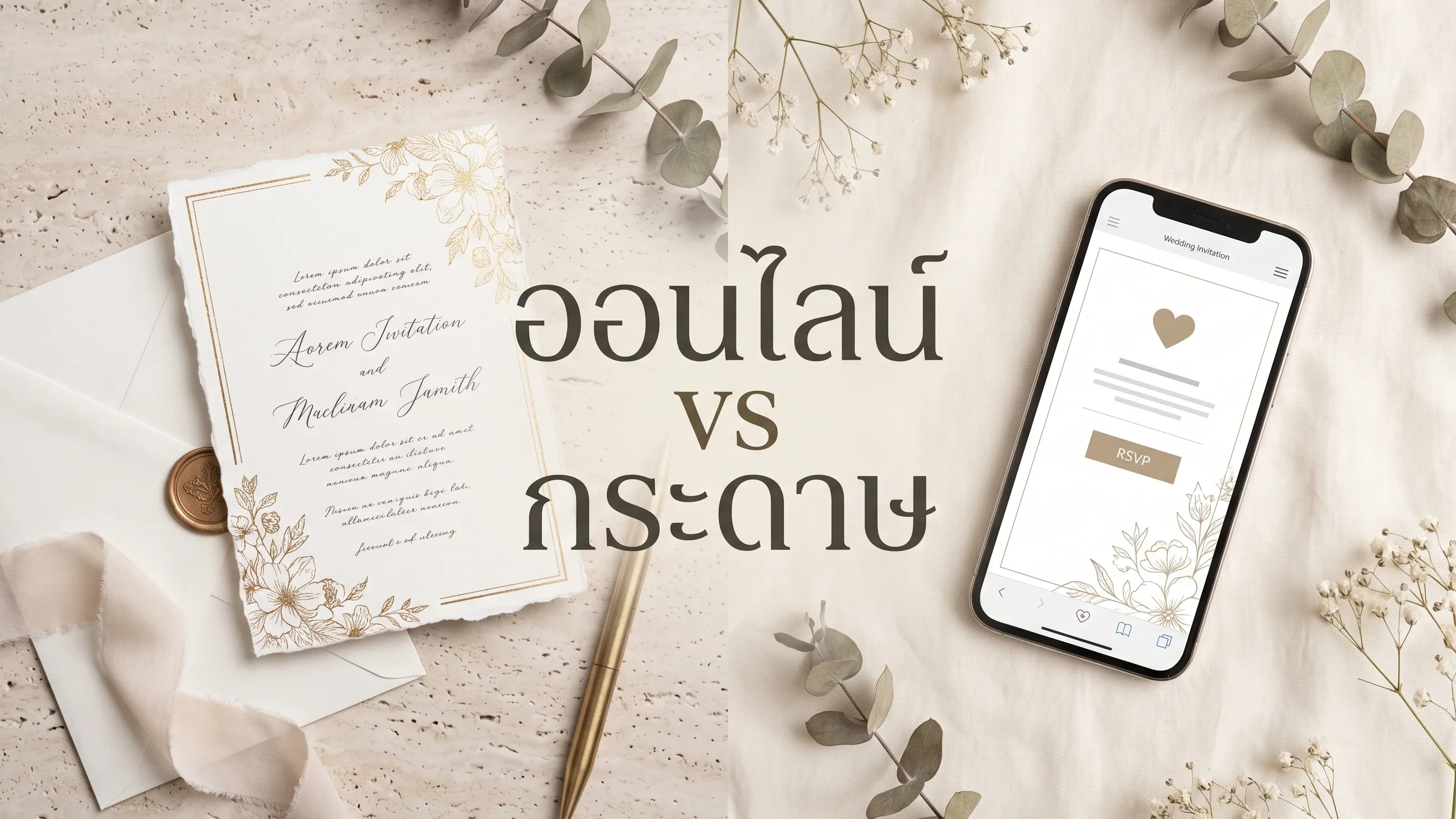 การ์ดแต่งงานออนไลน์ vs การ์ดกระดาษ เลือกแบบไหนดี